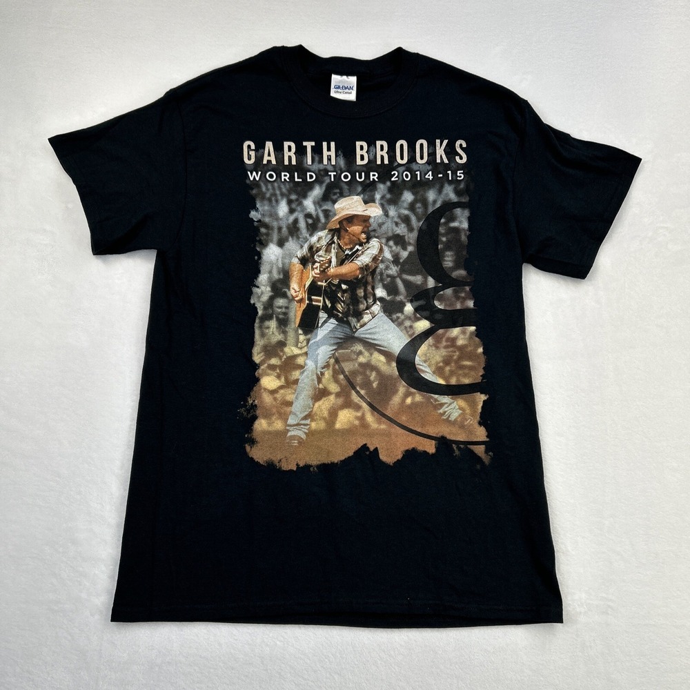 Garth Brooks Shirt Adult Medium Black 2014 2015 World Tour Concert Band Rock Men